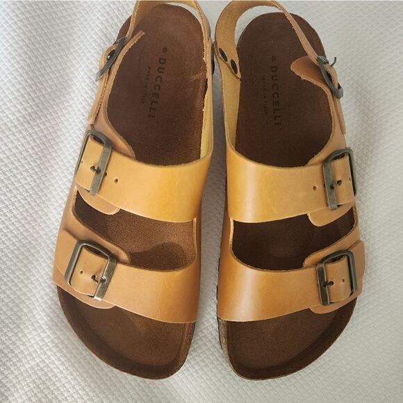 DUCCELLI Made in Italy Bank Siena leather comfort lagenlook buckle Sandals main image 6